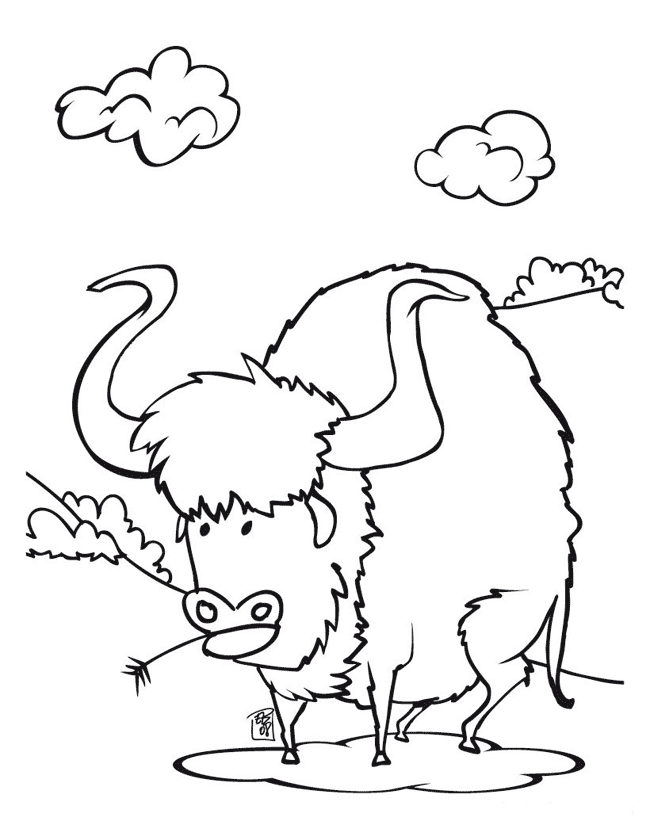 Plansa de colorat cu Taur 21 14